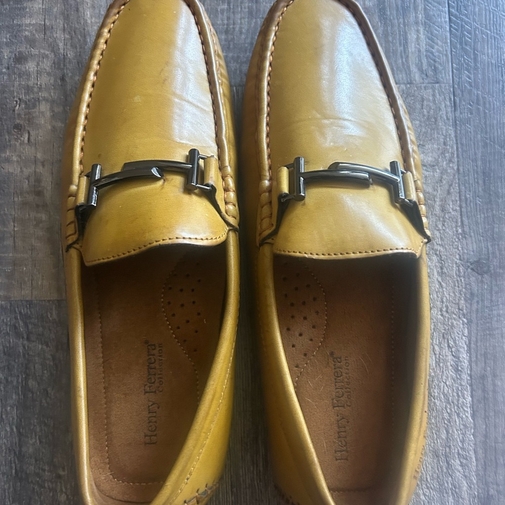 Henry Ferrera Mustard Slip-On Loafers for Men